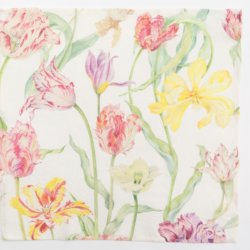 Printed tulipfield linen napkin / guesttowel